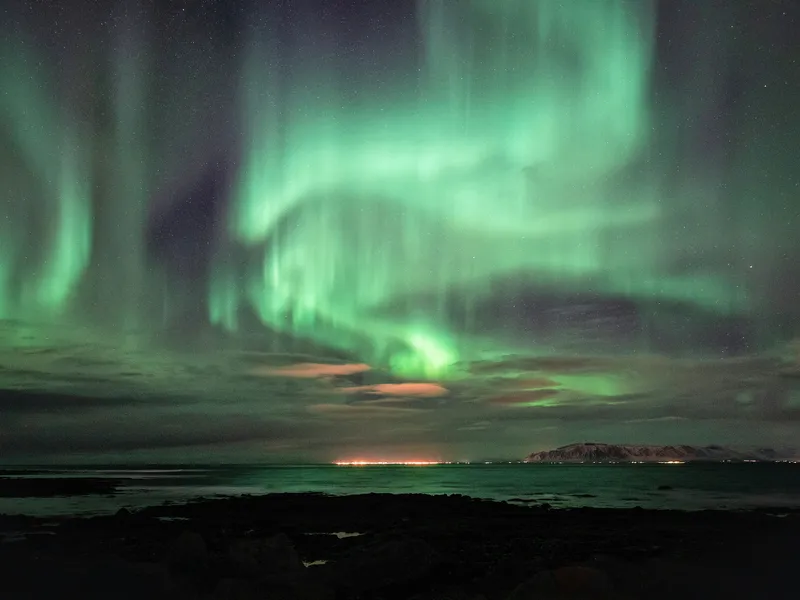 Auroras boreales en Islandia